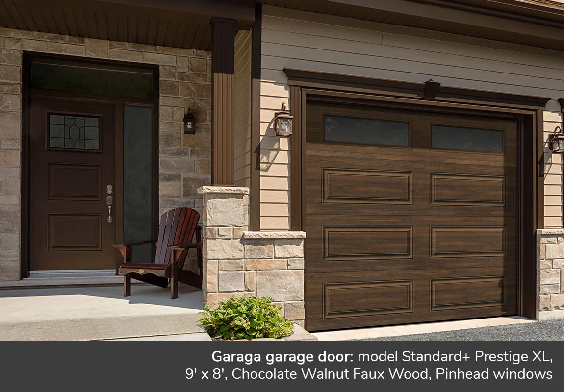 GARAGA garage doors | Standard+ Prestige XL, 9' x 8' | Novatech Entry door