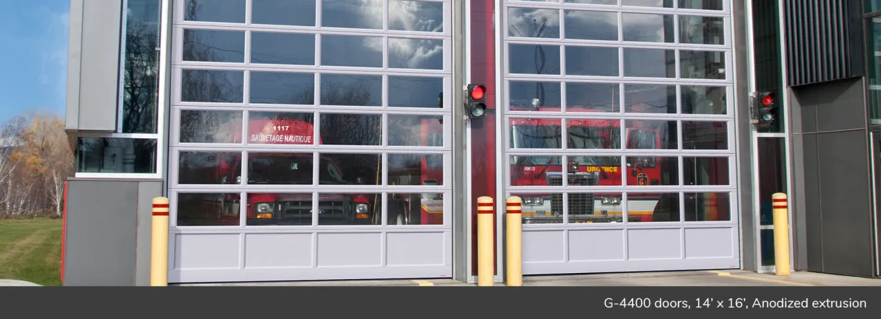 G-4400 doors, 14'x16' Anodized