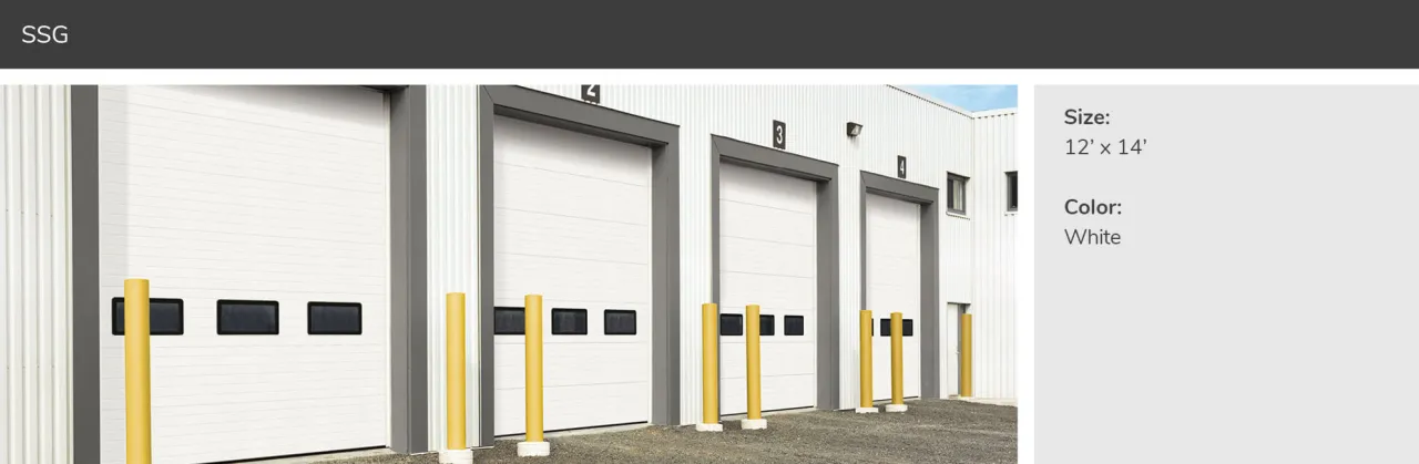 SSG, 12’ x 14’, White doors​