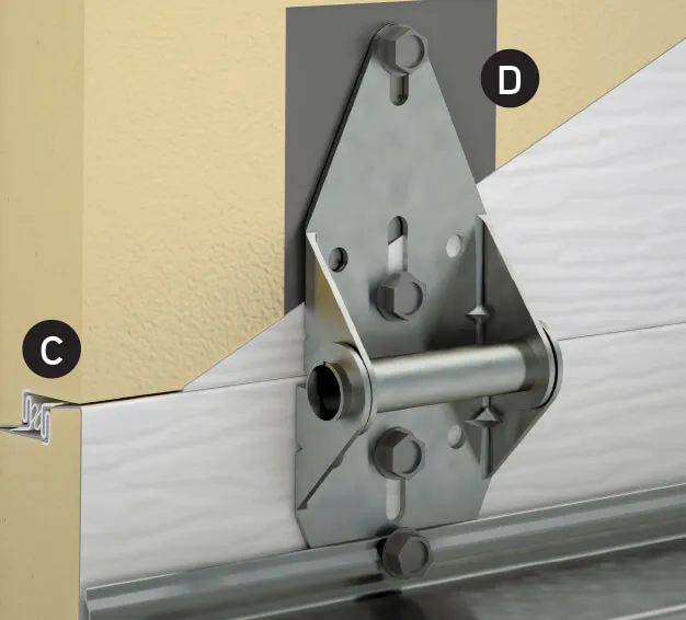 Interlok triple-contact joints and metal reinforcement plates technical drawing