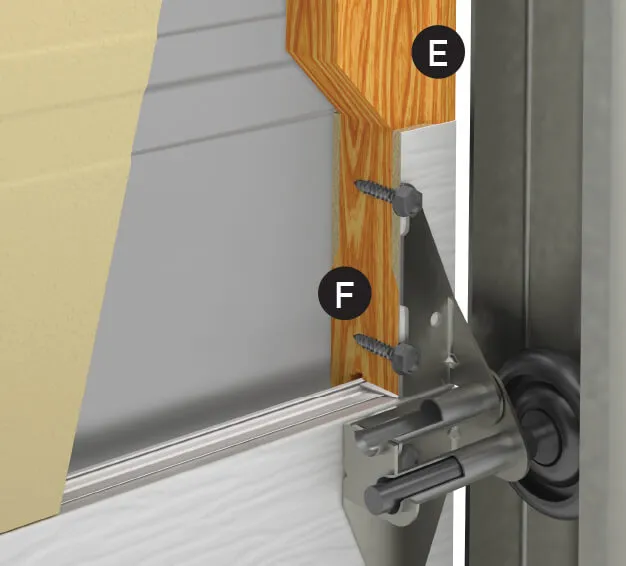 Wood end blocks and lag screw system technical drawing