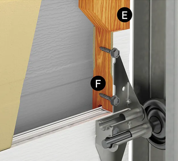 Wood end blocks and lag screw system technical drawing