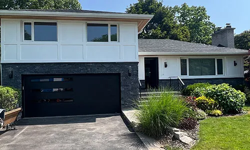 Standard+ Flush garage door, 16' x 7', Black, No windows