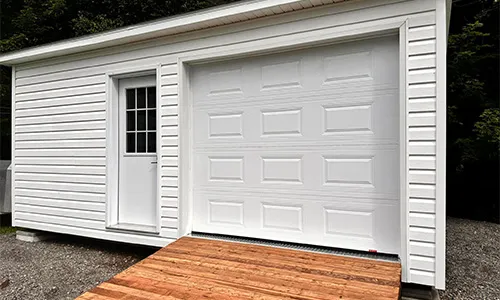 Acadia 138 Classic CC garage door, 8' x 7', Ice White