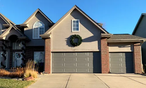 Acadia 138 Classic XL garage door, 8' x 7', Charcoal AND Acadia 138 Classic XL garage door, 16' X 7', Charcoal