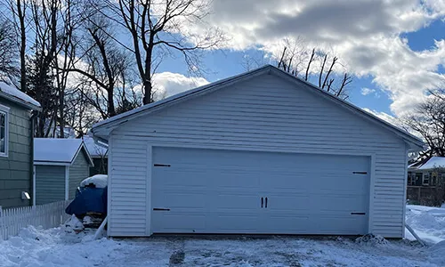 Acadia 138 North Hatley LP garage door,  18' x 7', Ice White