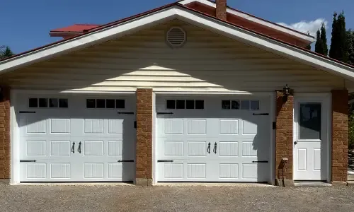 Standard + North Hatley SP garage door, 9' x 7', Ice White