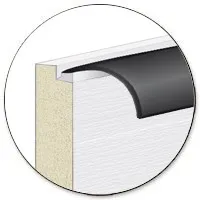 Residential garage door thermal break features