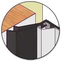 Residential garage door thermal break features