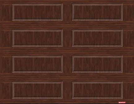Garaga garage door model Shaker-Modern XL color American Walnut